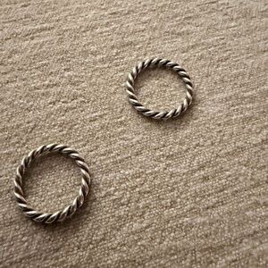 Silver Twisted Rings